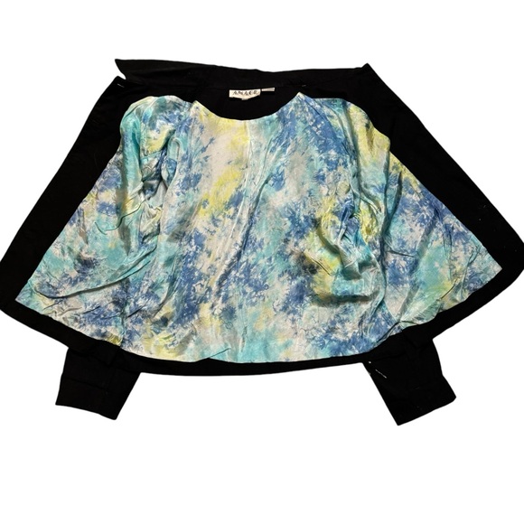 Anage Women's Embroidered Jacket Wearable Art Beaded Colorful Umbrellas Sz Large - Picture 4 of 8